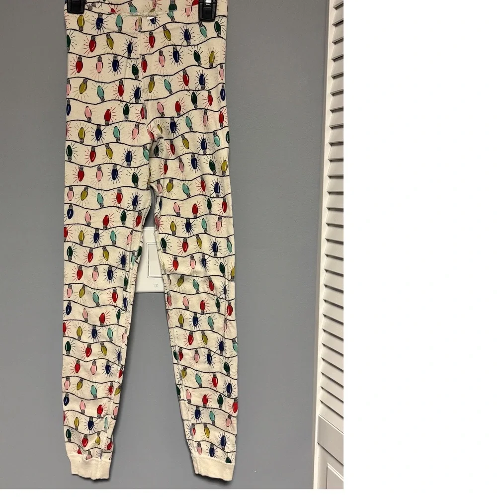Hanna Andersson Kids Size 10 Christmas Lights‎ Organic Cotton Pajama Set 140
